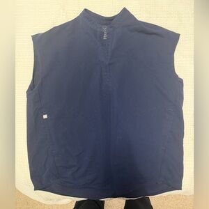 Figs Navy Blue Rafaela Top